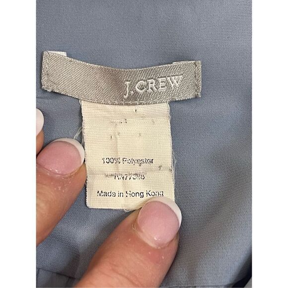 J. Crew women’s button up blouse size small-medium blue long sleeve - Picture 4 of 5